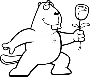 Çizgi film kunduz çiçek