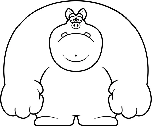 Triste Cartoon Pig — Image vectorielle