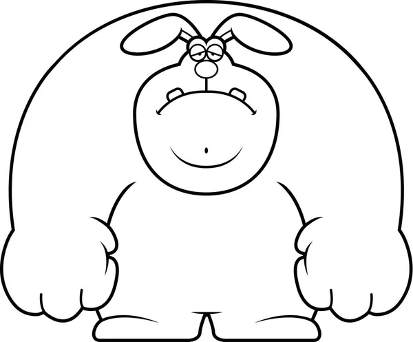 Triste coniglio cartone animato — Vettoriale Stock