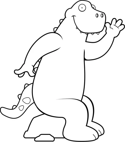Γελοιογραφία δεινόσαυρος συνεδρίαση — Διανυσματικό Αρχείο