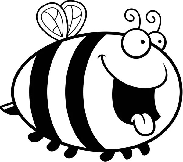 Hungriga tecknad Bee — Stock vektor