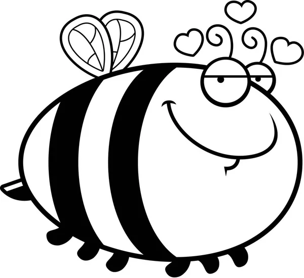 Γελοιογραφία μέλισσα με αγάπη — Διανυσματικό Αρχείο