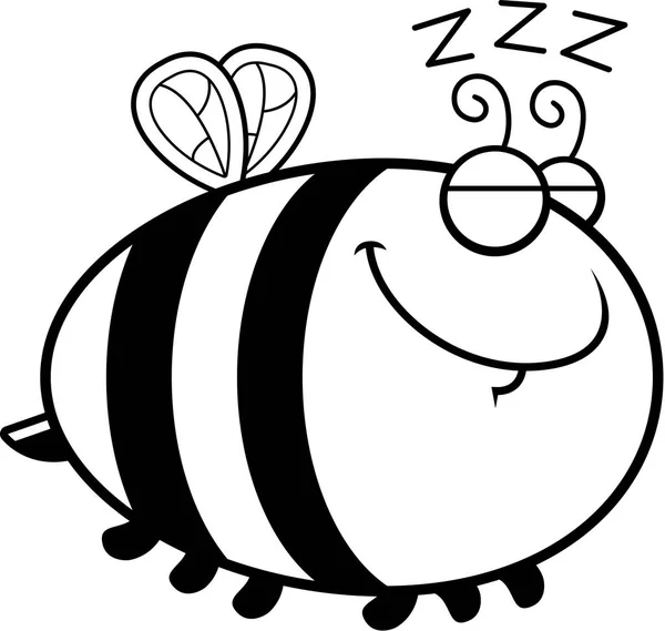 Uyku çizgi film Bee — Stok Vektör