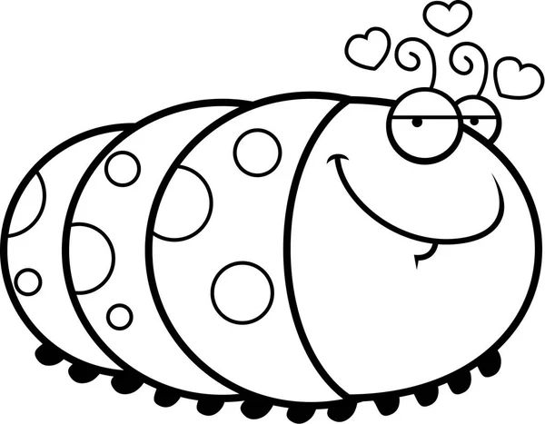 Rajzfilm Caterpillar in Love — Stock Vector