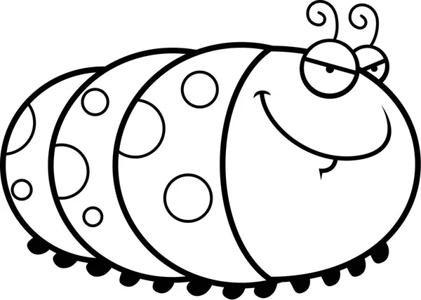 Sly Cartoon Caterpillar — Stockvector