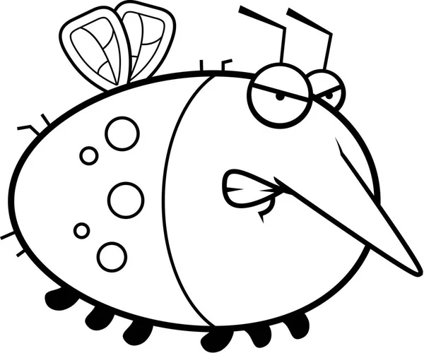 Mosquito de dibujos animados enojado — Archivo Imágenes Vectoriales