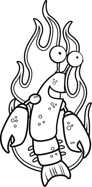 Kreslený pikantní langusty — Stockový vektor