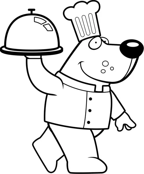 Cuoco unico del fumetto orso — Vettoriale Stock
