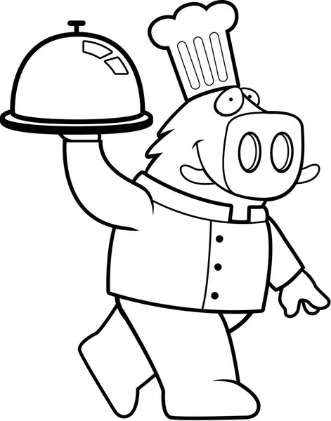 Chef di cinghiale del fumetto — Vettoriale Stock