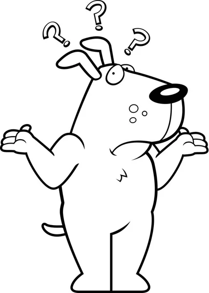 Cartoon förvirrad hund — Stock vektor