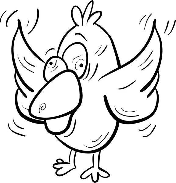 漫画のクレイジー鳥 — ストックベクタ