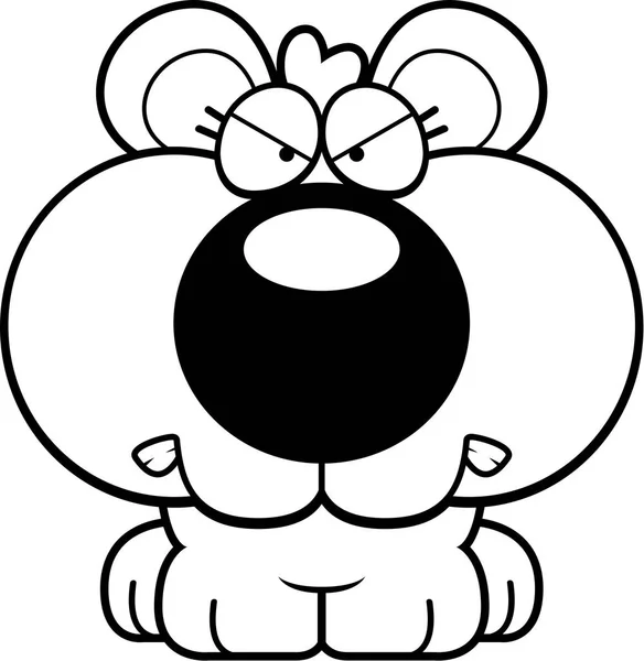 Urso dos desenhos animados Cub irritado — Vetor de Stock