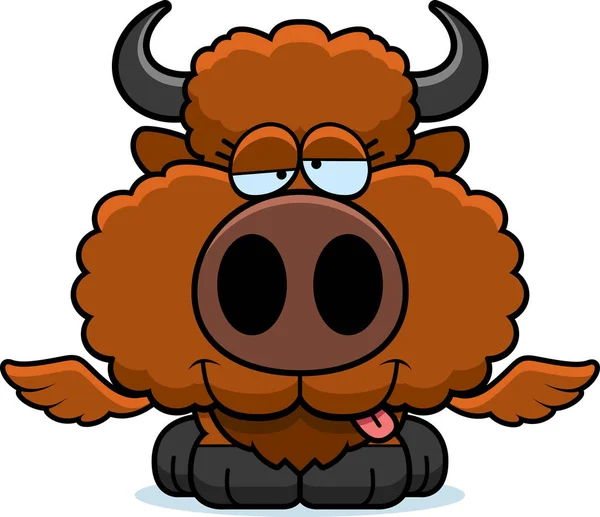 Cartoon fånig Buffalo Wings — Stock vektor