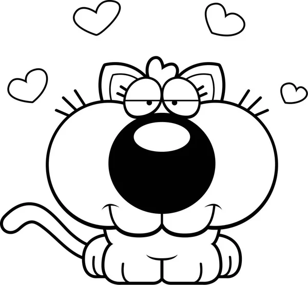 Αγάπη γατάκι κινουμένων σχεδίων — Διανυσματικό Αρχείο