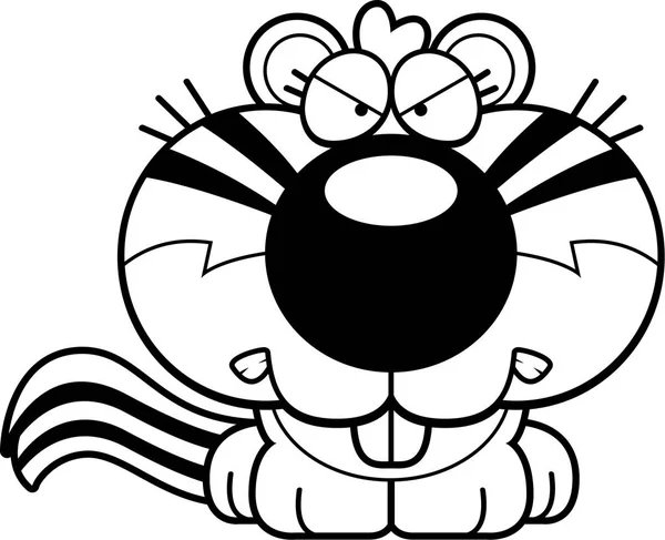 Dessin animé Chipmunk Angry — Image vectorielle