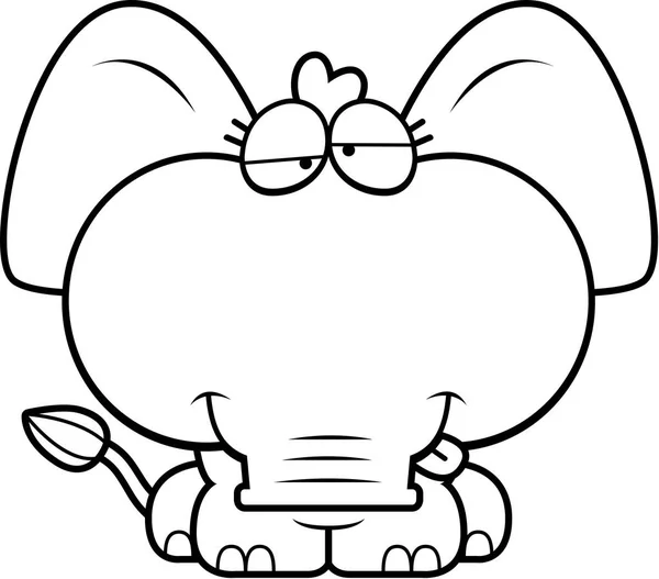 Karikatur trotteliger Elefant — Stockvektor