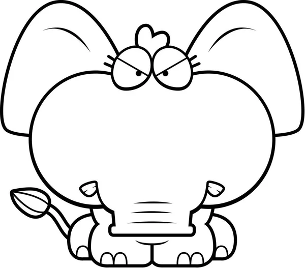 Cartoon boze olifant — Stockvector