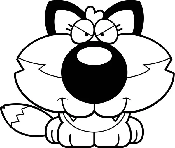 卡通狡猾的狐狸幼崽 — 图库矢量图片
