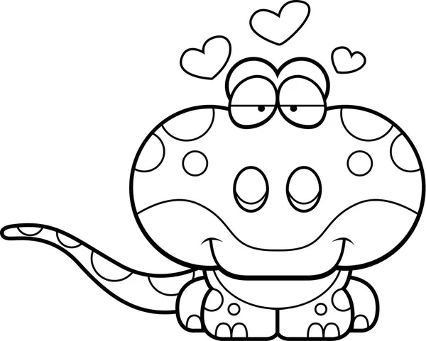 Cartoon Gecko Liebe — Stockvektor