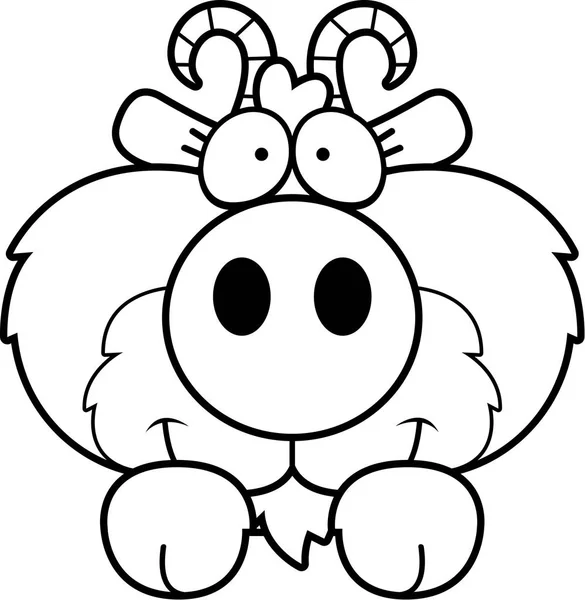 Caricature Chèvre Peeking — Image vectorielle