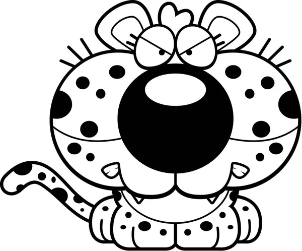 Cartoon-Leopard wütend — Stockvektor