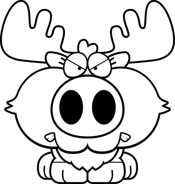 Dessin animé Moose en colère — Image vectorielle