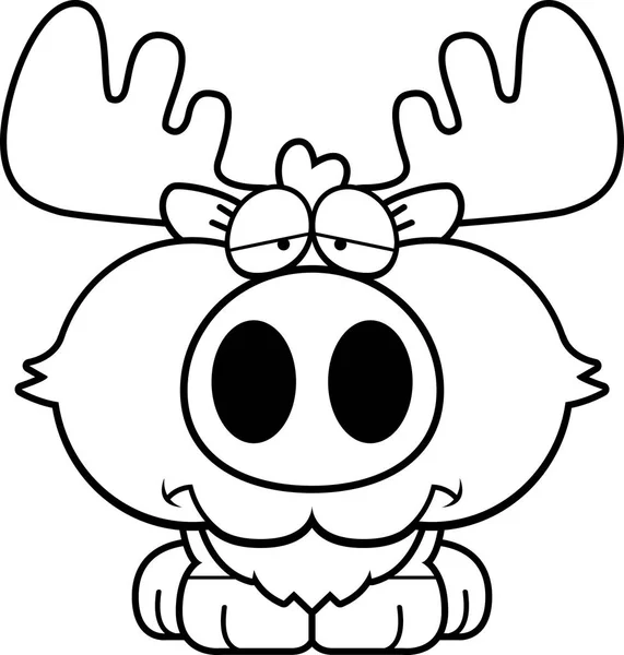 Kreslený smutný Moose — Stockový vektor