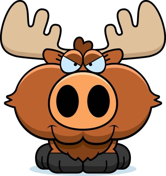 Kartun Sly Moose - Stok Vektor
