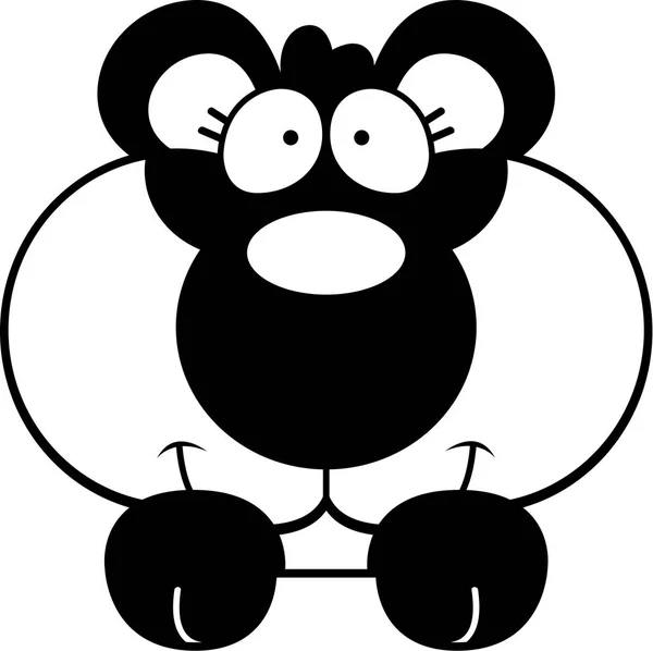 Мультфільм панда дитинча заглядати — стоковий вектор