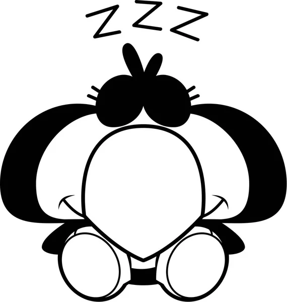 Γελοιογραφία πιγκουίνος στον ύπνο — Διανυσματικό Αρχείο