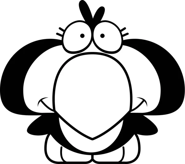 Pingüino de dibujos animados sonriendo — Vector de stock