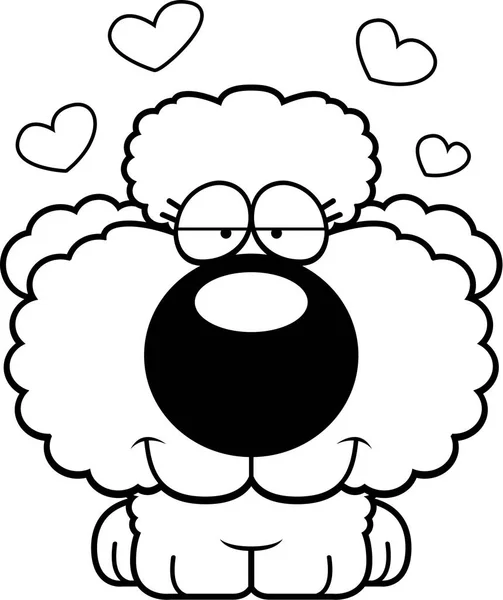 Desenhos animados Poodle Love —  Vetores de Stock