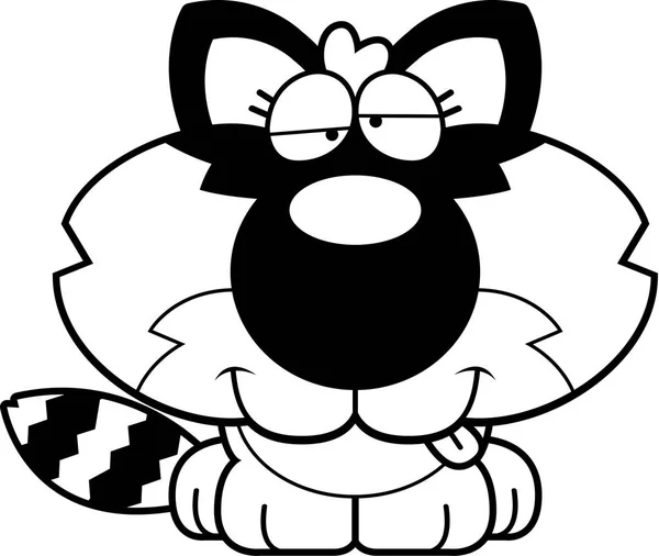 Dessin animé Goofy Raton laveur — Image vectorielle