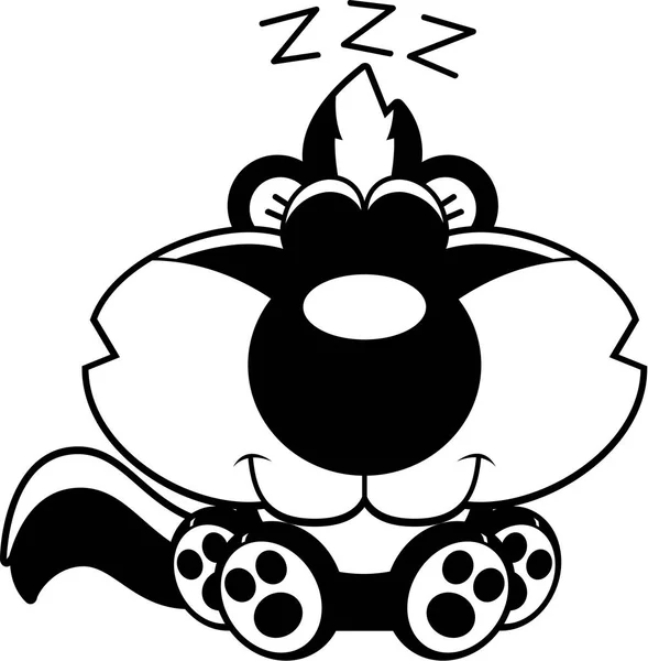 Napping Skunk desenhos animados —  Vetores de Stock