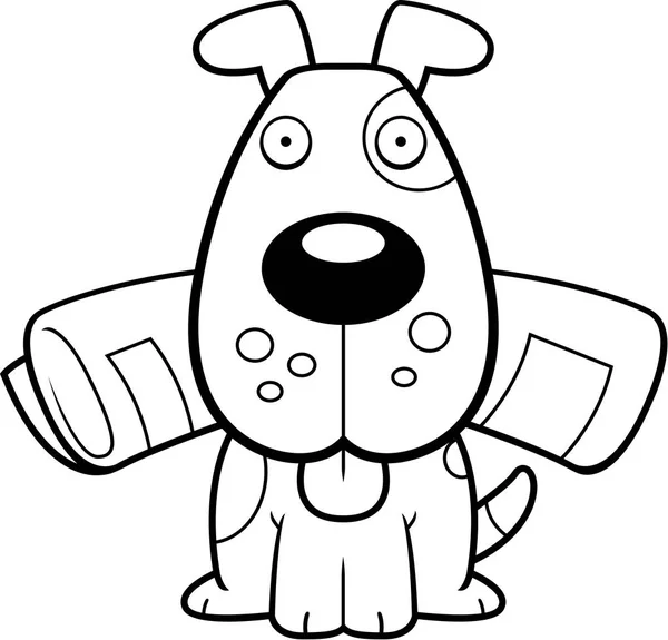 Jornal dos desenhos animados Dog — Vetor de Stock