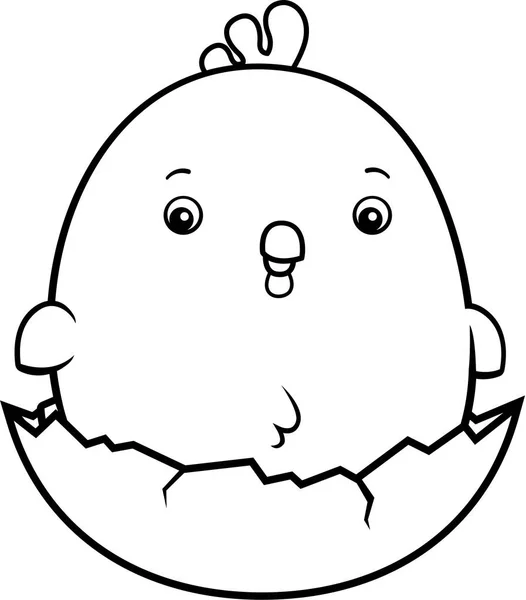 Oeuf de coq bébé dessin animé — Image vectorielle
