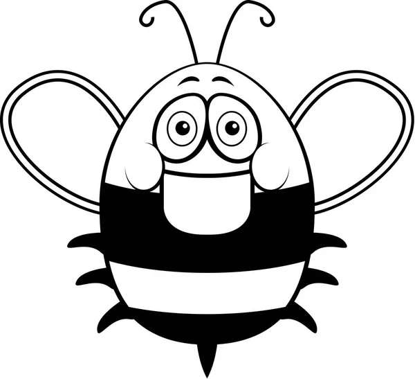 Cartoon Bee Sourire — Image vectorielle
