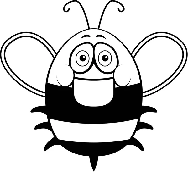 Cartoon Bee Smiling — Stock Vector