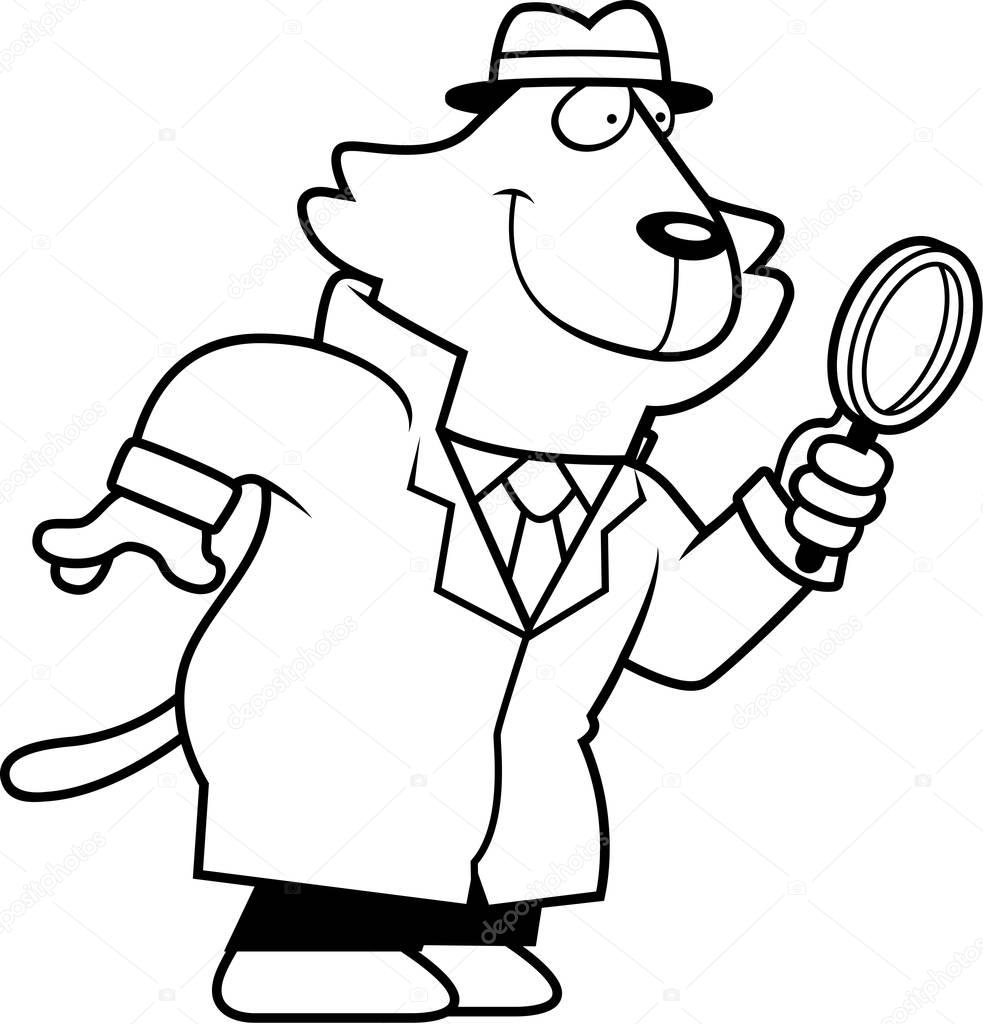 Cartoon Cat Detective