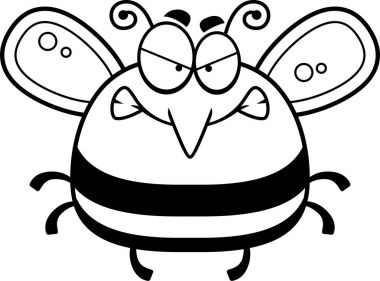 Angry Little Bee clipart