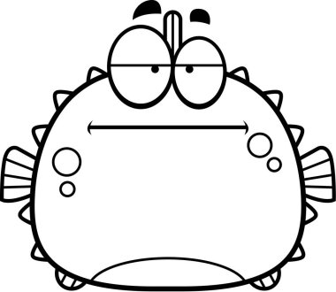 Küçük balon balığı sıkılmış