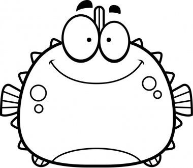 Gülümseyen küçük Blowfish