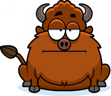 Sıkılmış karikatür Bison