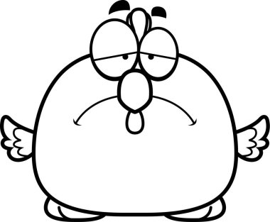 Üzgün küçük tavuk