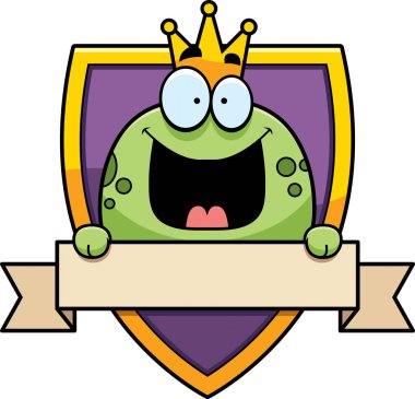 Çizgi film kurbağa prens rozeti