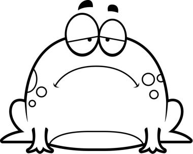 Üzgün küçük kurbağa