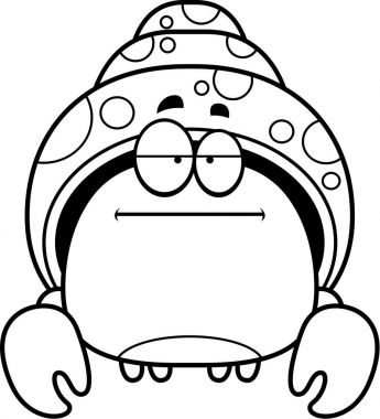 Sıkılmış küçük Yalnızcıl Yengeç