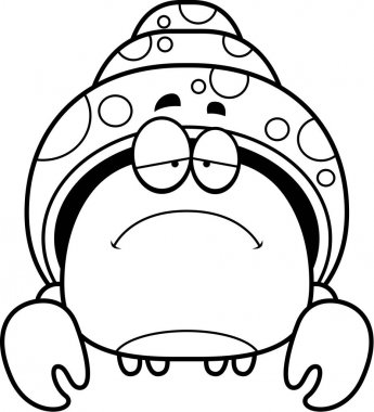 Üzgün küçük Yalnızcıl Yengeç