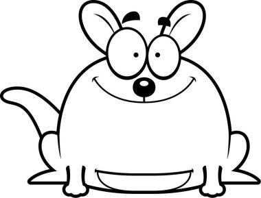 Gülümseyen küçük kanguru