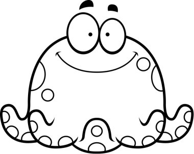 Gülümseyen küçük ahtapot